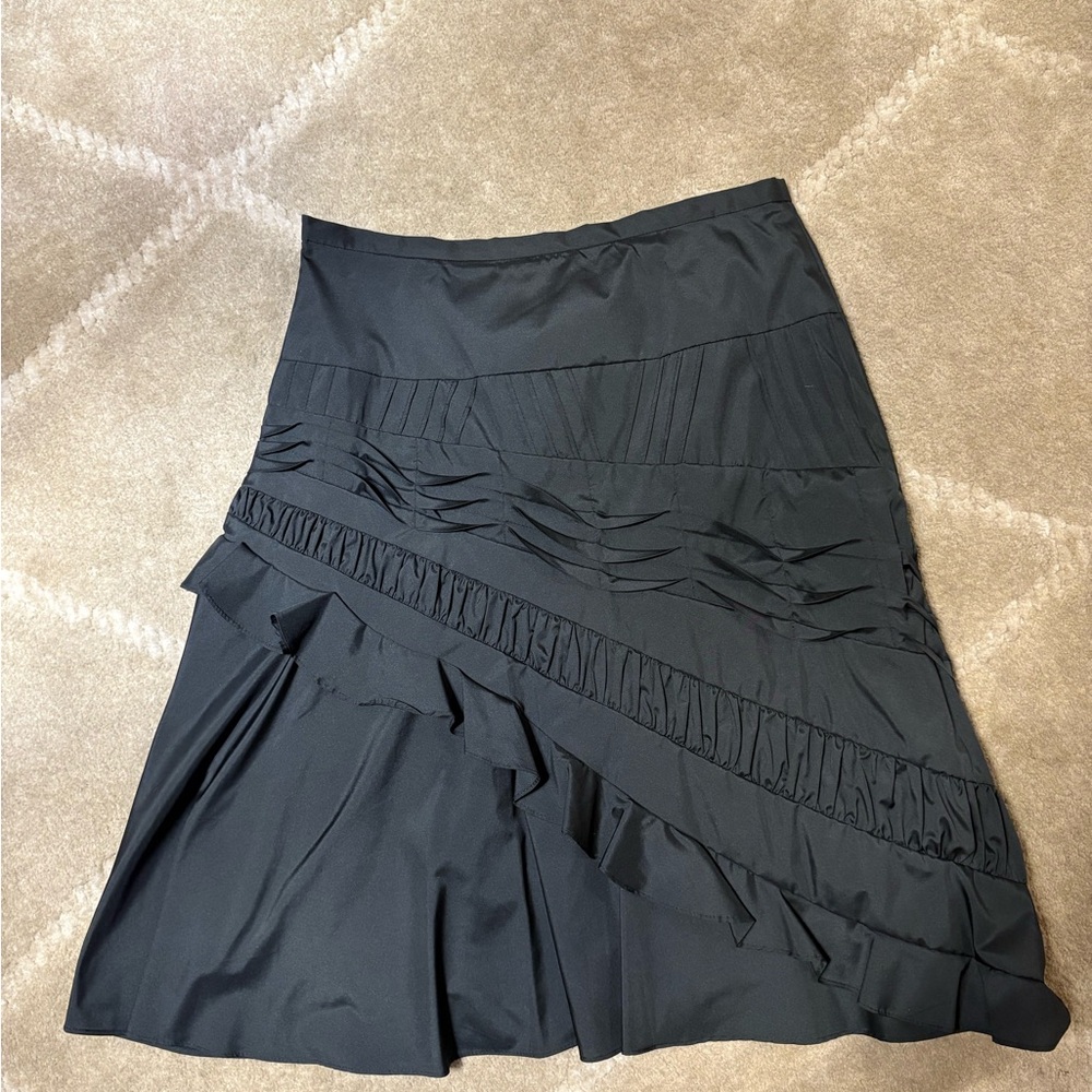 BCBGMaxAzria Black Ruffle Skirt - Picture 6 of 11
